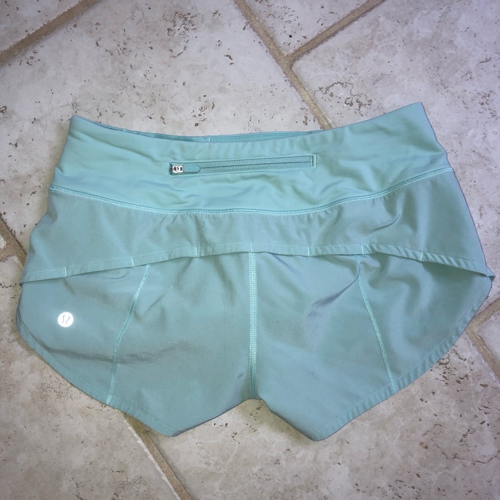 Lulu Lemon Speed Up Light Blue Shorts Size 2